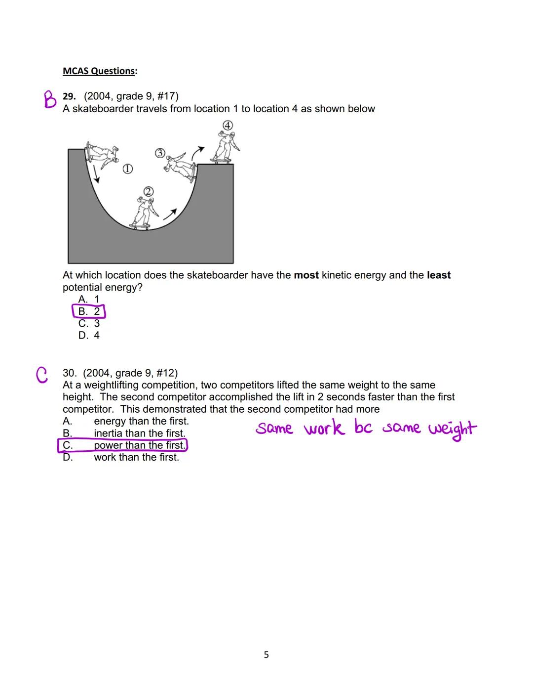 Name:

Date:

HIP Work and Energy Study Guide 2023

Define each of the following terms:
1. Potential energy: stored energy due to an object'