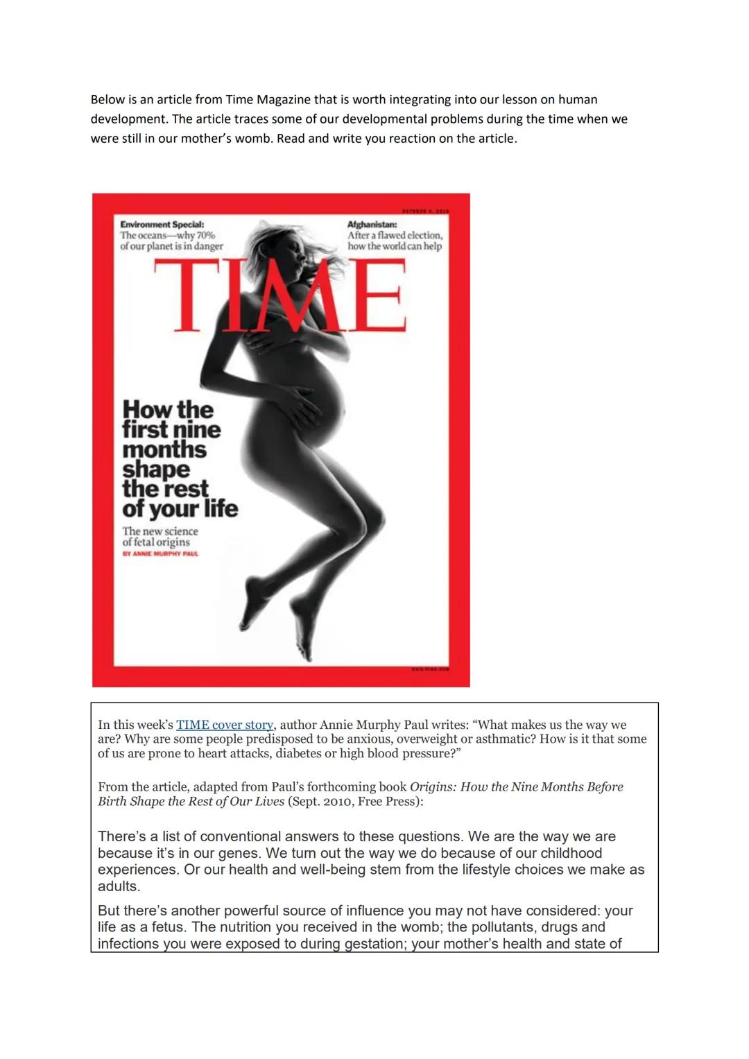 Module 2: Issues on Development, Stages of Human Development and Developmental
Tasks
Overview
This module puts together 3 topics.
The first 