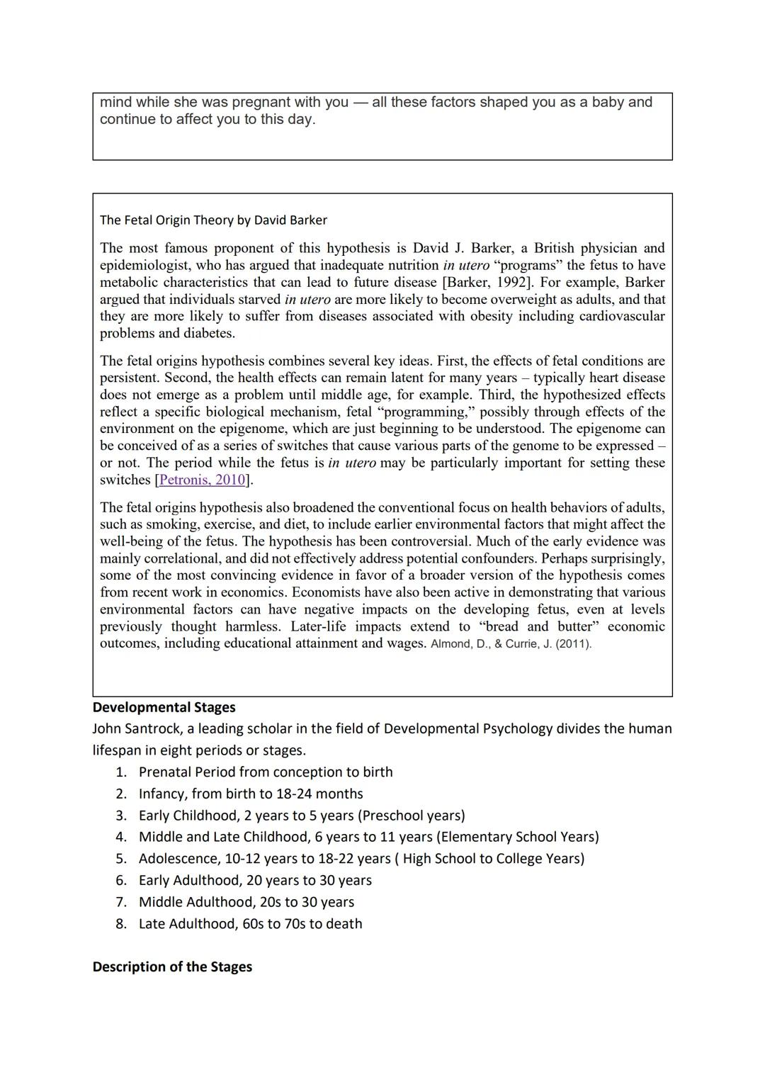 Module 2: Issues on Development, Stages of Human Development and Developmental
Tasks
Overview
This module puts together 3 topics.
The first 