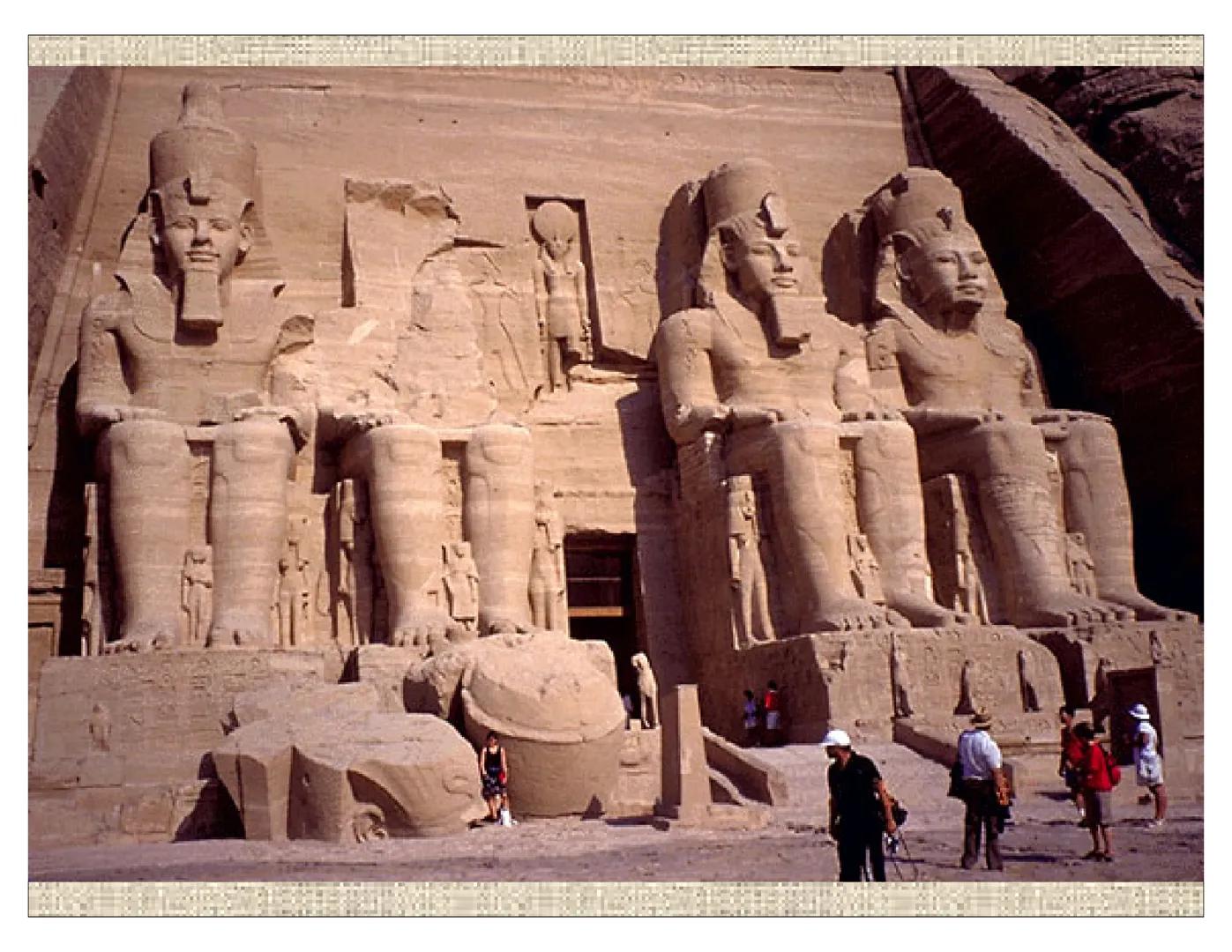 ARCHITECTURE ARCHITECTURE: The
ancient Egyptians built their
pyramids, tombs, temples
and palaces out of STONE,
the most durable of all
buil