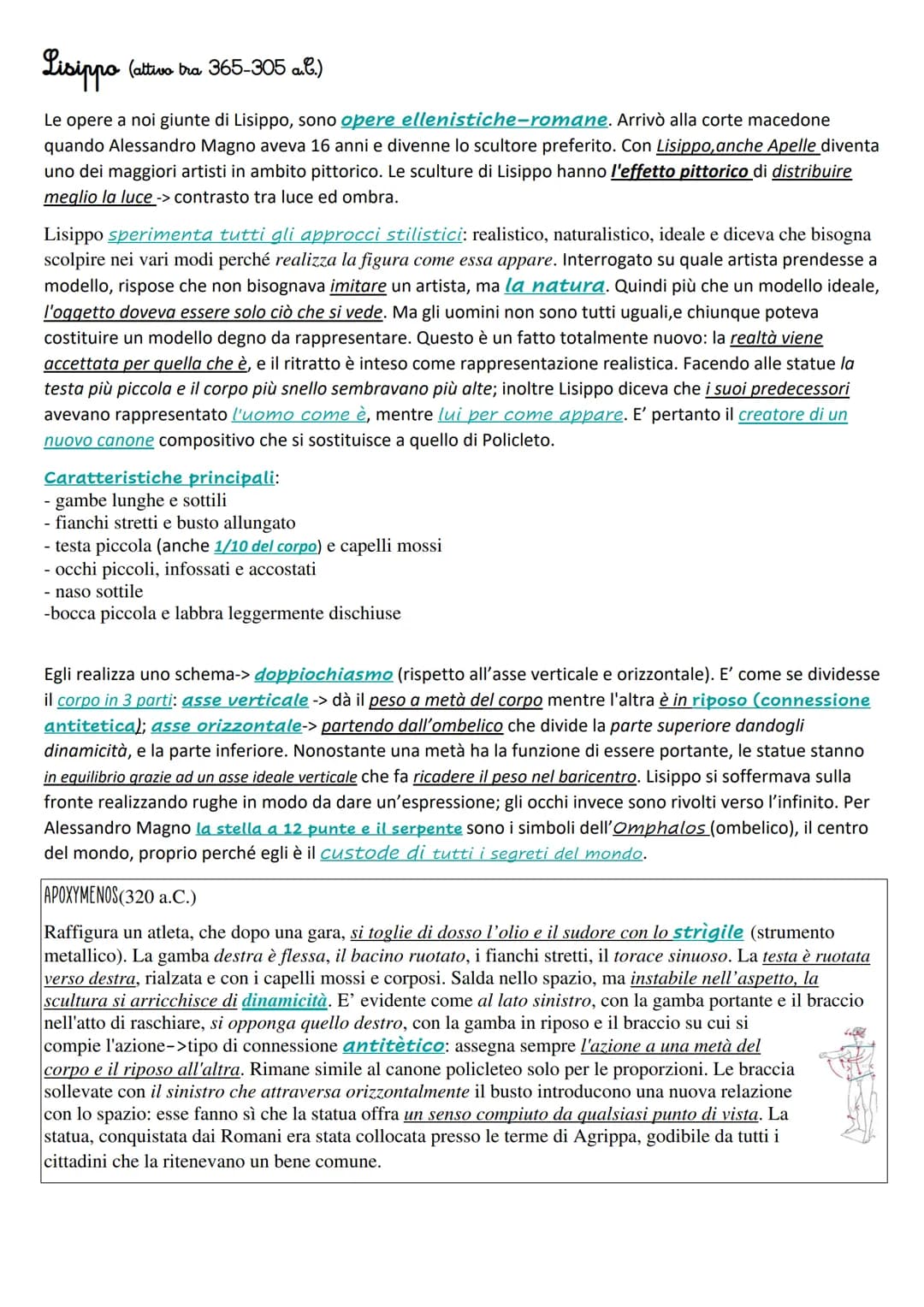 # L'equilibrio raggiunto

L'arte classica

POLICLETO: Fu con un bronzista di Argo, allievo di Agelada il giovane, che venne data la soluzion