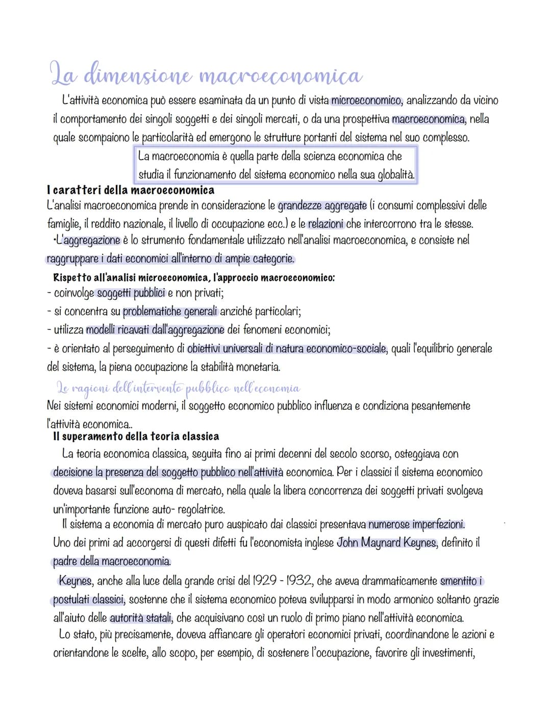 # La dimensione macroeconomica

L'attività economica può essere esaminata da un punto di vista microeconomico, analizzando da vicino
il comp