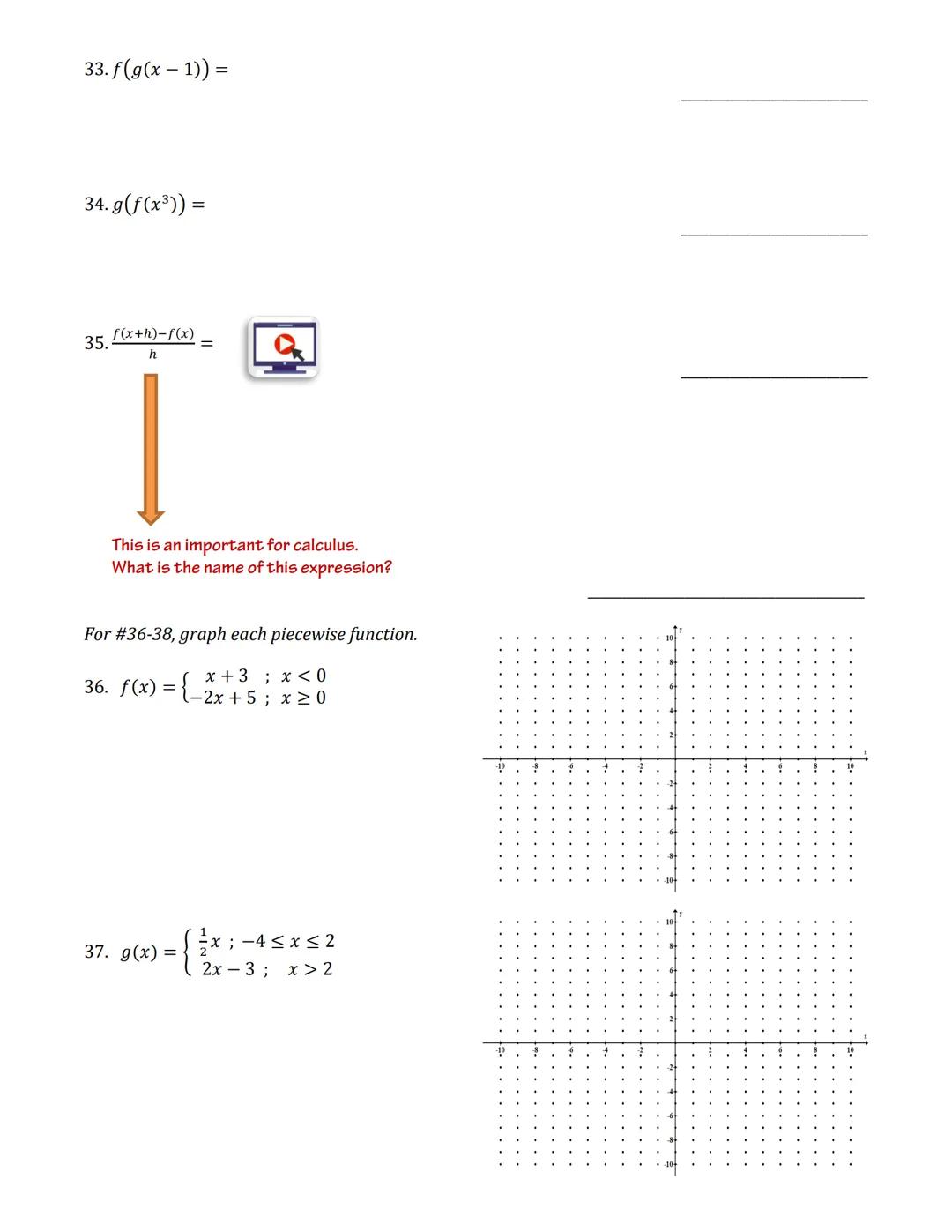 # AP Calculus AB

# Summer Packet

This packet is intended to prepare you for AP Calculus AB by reviewing
prerequisite algebra and pre-calcu