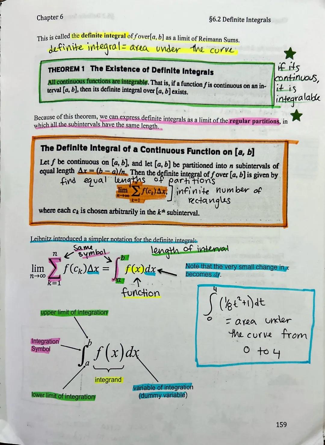 Chapter 6

§6.2 Definite Integrals
HW: Worksheet
Recall: Sigma Notation

§6.2 Definite Integrals

$\sum_{k=1}$a$_k$ = a$_1$ + a$_2$ + a$_3$ 