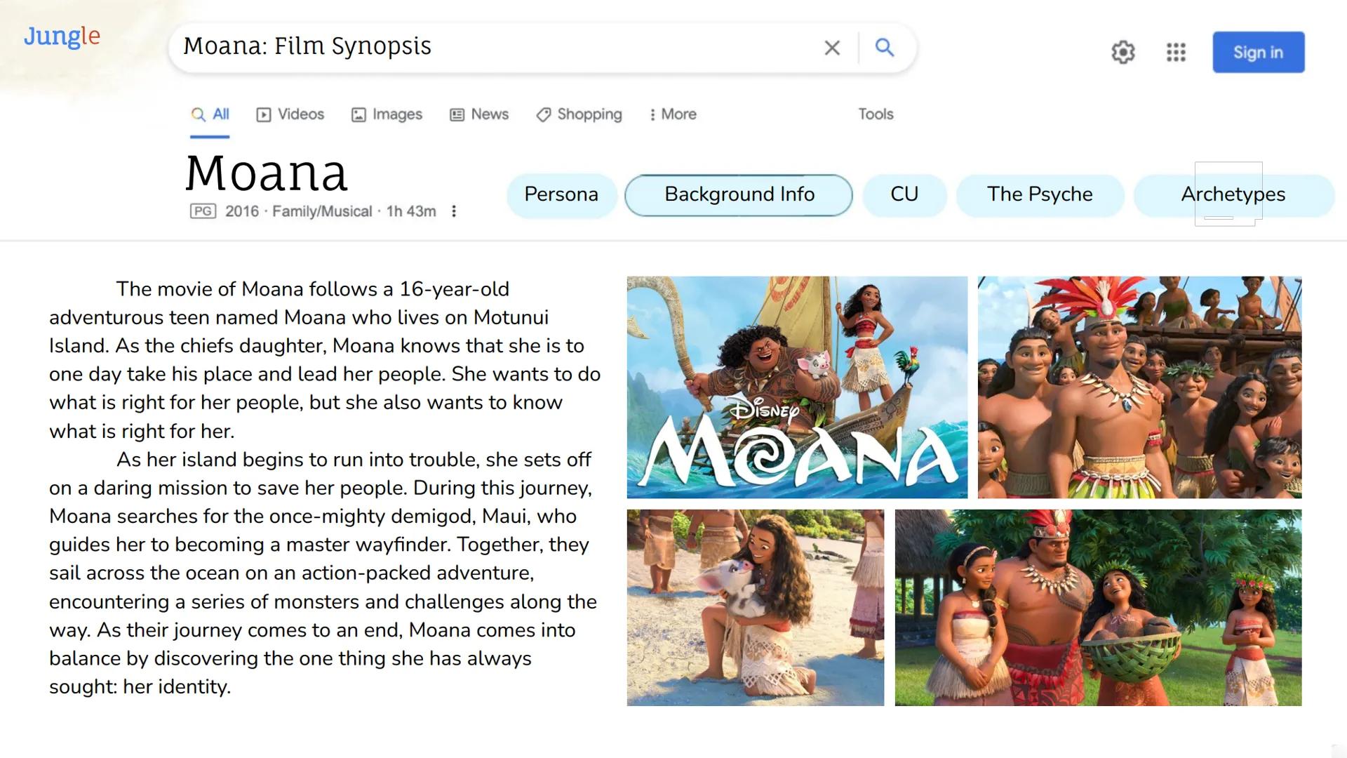 Period 5

Jungian Ideas &
Concepts in Film:
Moana

Carly Quach Jungle
Moana: Film Synopsis
Q All ►Videos Images News Shopping : More Tools S