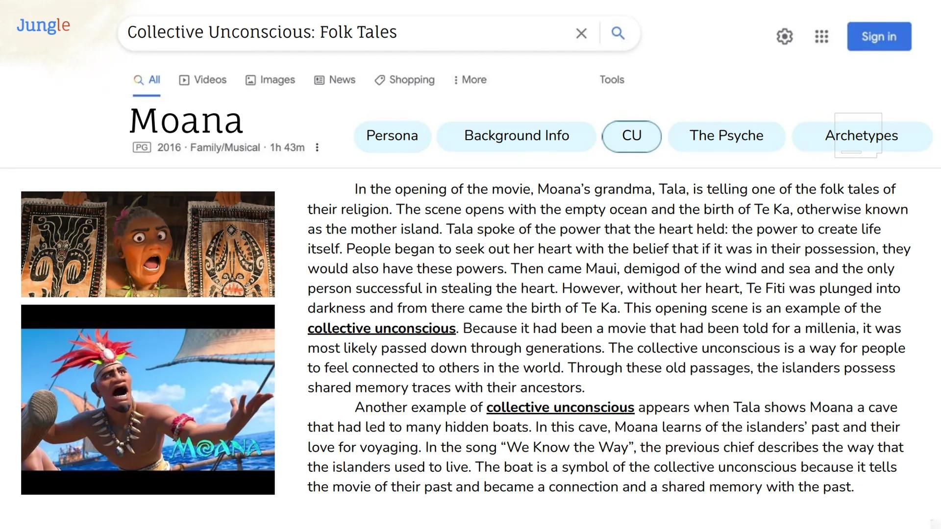 Period 5

Jungian Ideas &
Concepts in Film:
Moana

Carly Quach Jungle
Moana: Film Synopsis
Q All ►Videos Images News Shopping : More Tools S