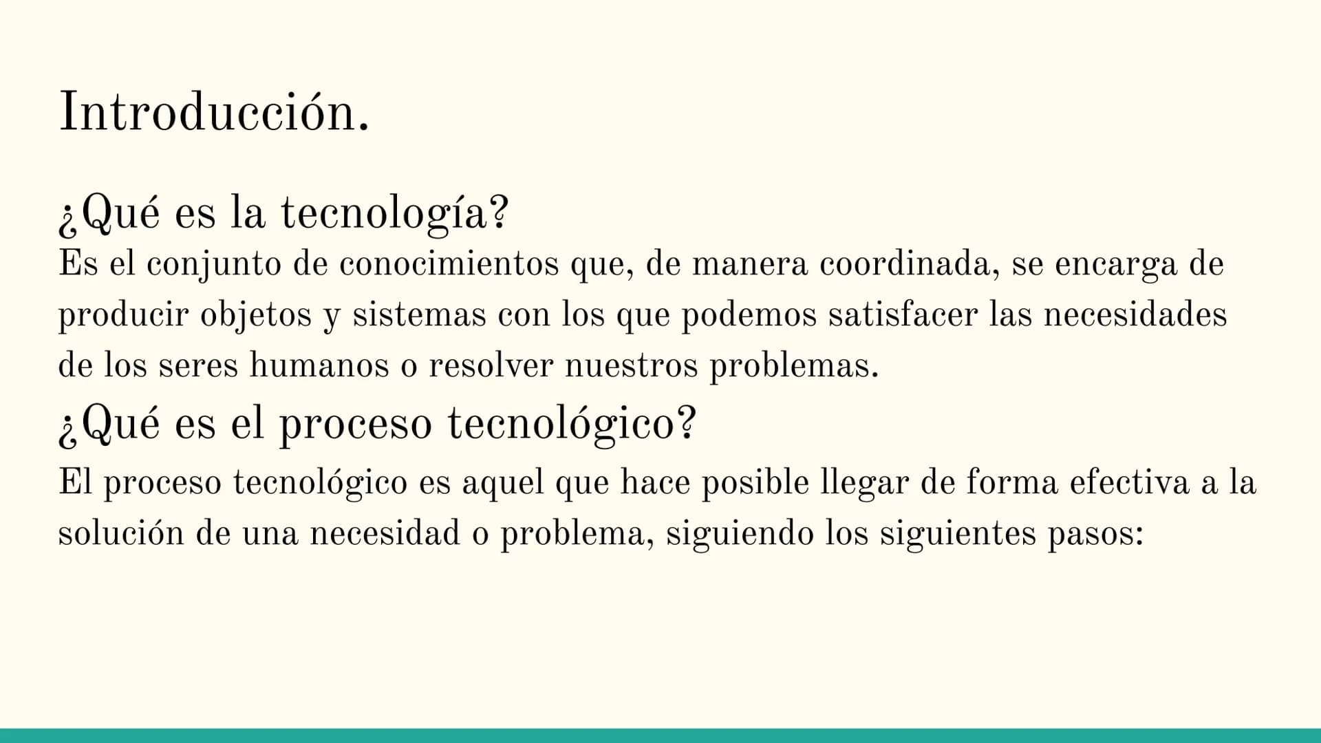 # El proceso tecnológico.

Por Martín Martínez Gambín.

— Introducción.

¿Qué es la tecnología?
Es el conjunto de conocimientos que, de mane