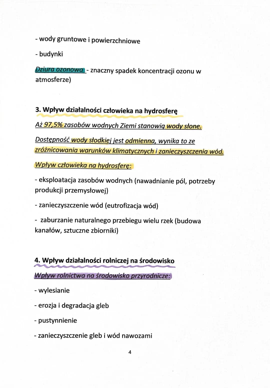 # WPŁYW CZŁOWIEKA NA ŚRODOWISKO

1. Konflikt w relacji człowiek-środowisko

antropoptesja - negatywne oddziaływanie człowieka na
środowisko
