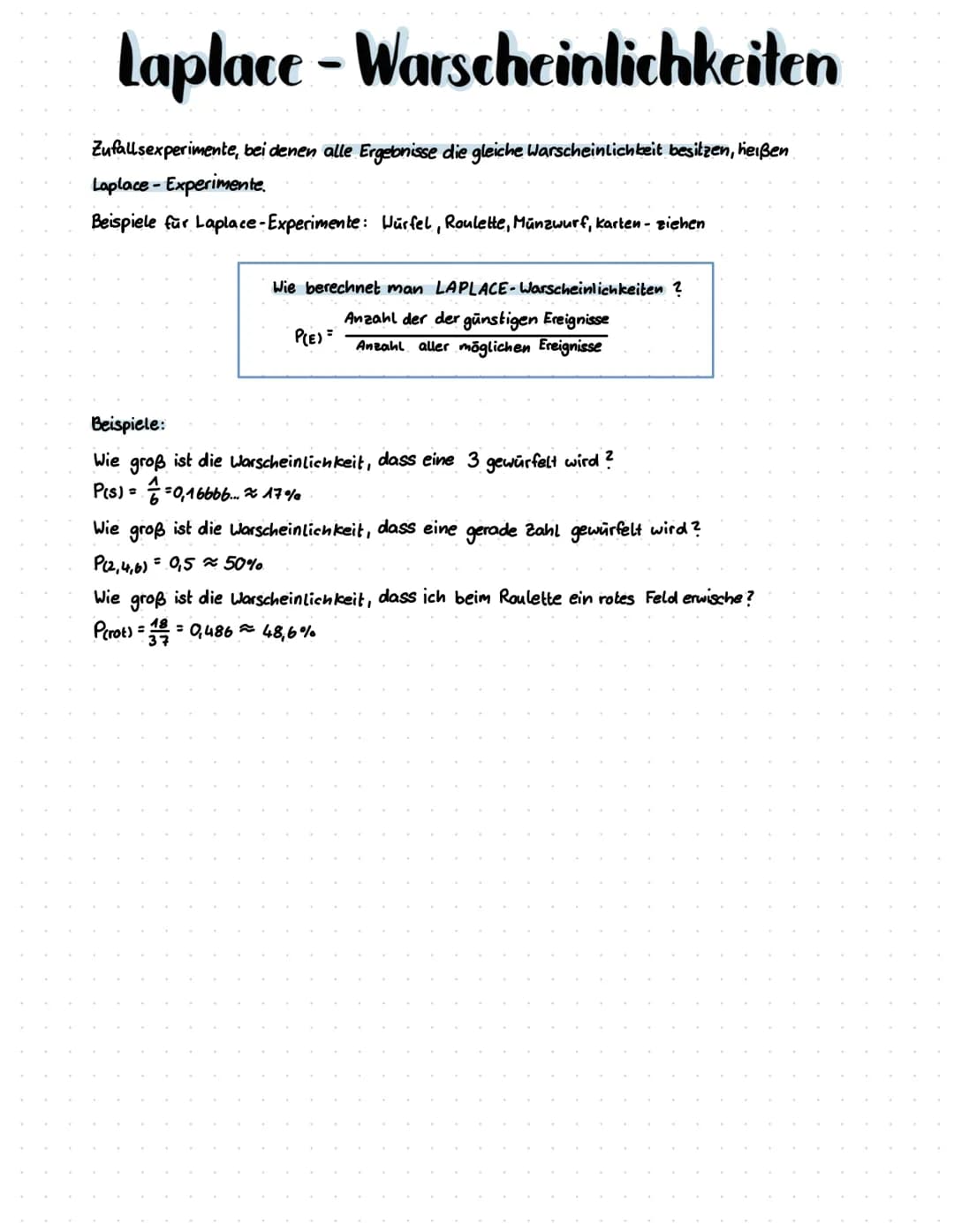 # DATEN UND ZUFALL # Ereignisse

Die Menge allermöglichen Ereignisse eines
Zufallsexperiments nennt man
Ergebnisraum Ω.
[Ω- lies: Omega]

Er