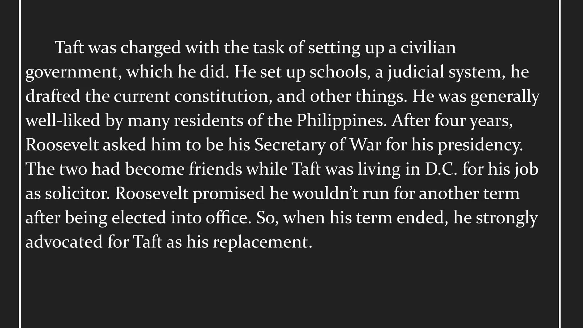 # William Howard Taft

The 27th US President  Pre-Presidency William was born September 15, 1857 in Cincinnati, Ohio. He
graduated second in