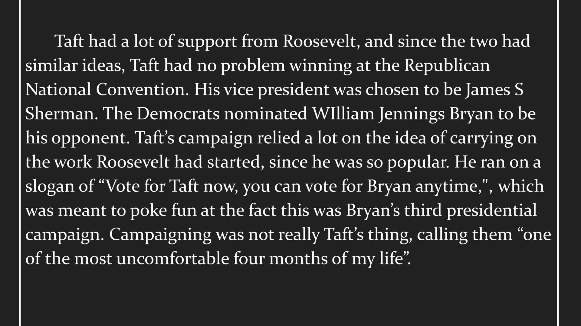 # William Howard Taft

The 27th US President  Pre-Presidency William was born September 15, 1857 in Cincinnati, Ohio. He
graduated second in