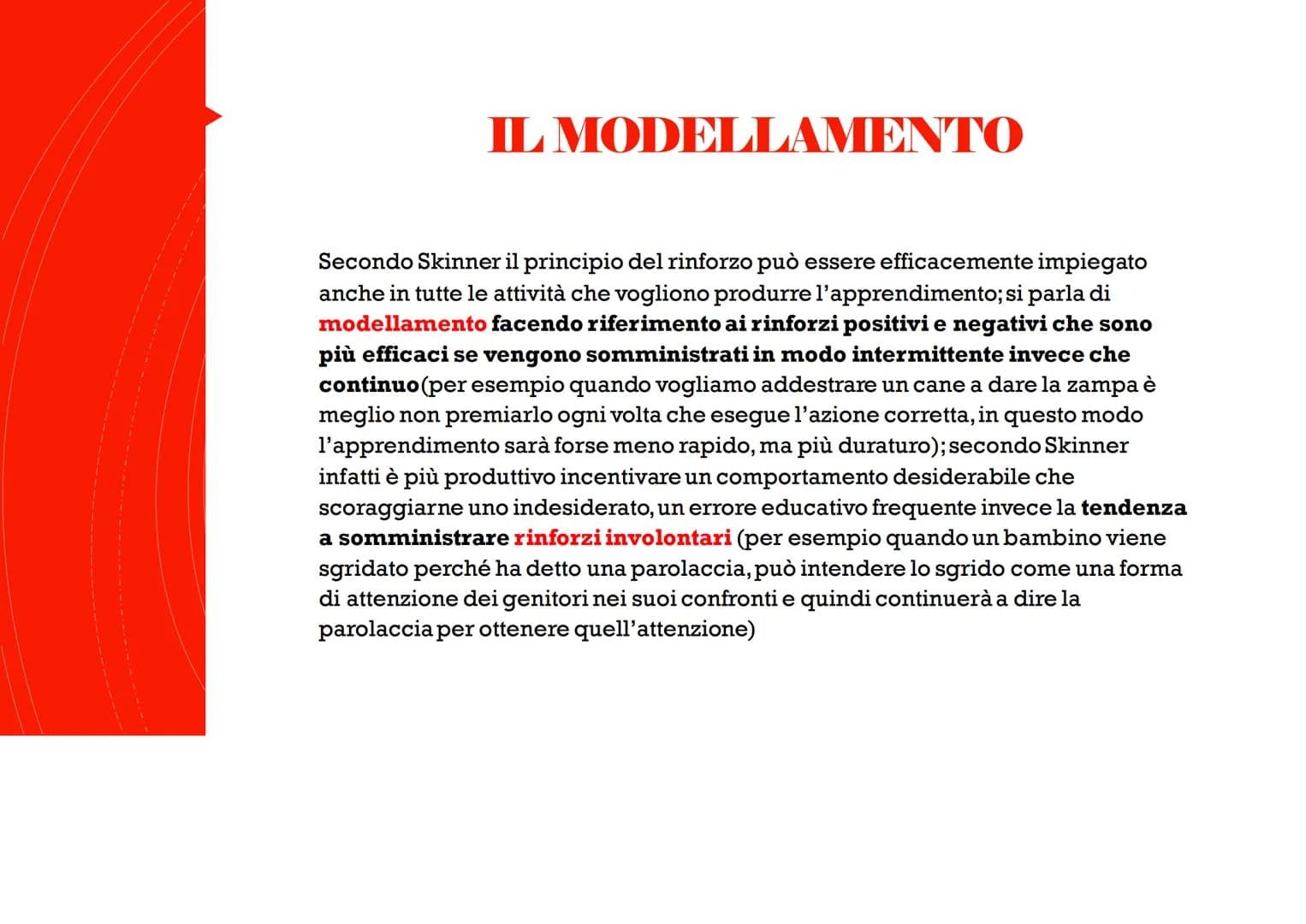 # L'apprendimento

Agosti Elisa # APPRENDIMENTO

L'apprendimento è l'acquisizione di nuovi comportamenti o
modificazione di comportamenti pr