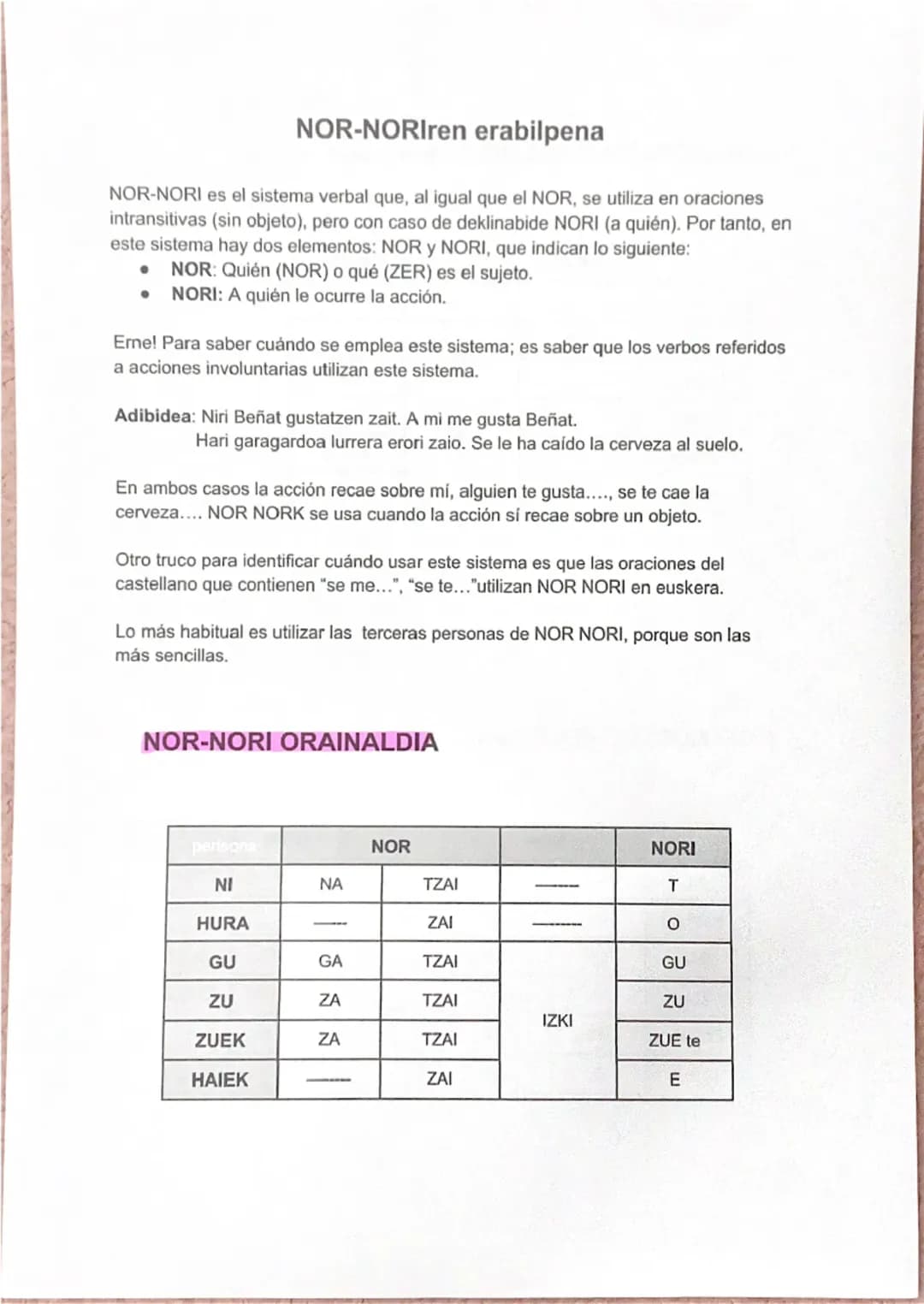 # NOR-NORK ORAINALDIA

pertsona | NOR |   |   | NORK
---|---|---|---|---
NI | NA | U |   | T
HURA | D | U |   | ---
GU | GA | IT | U | GU
ZU