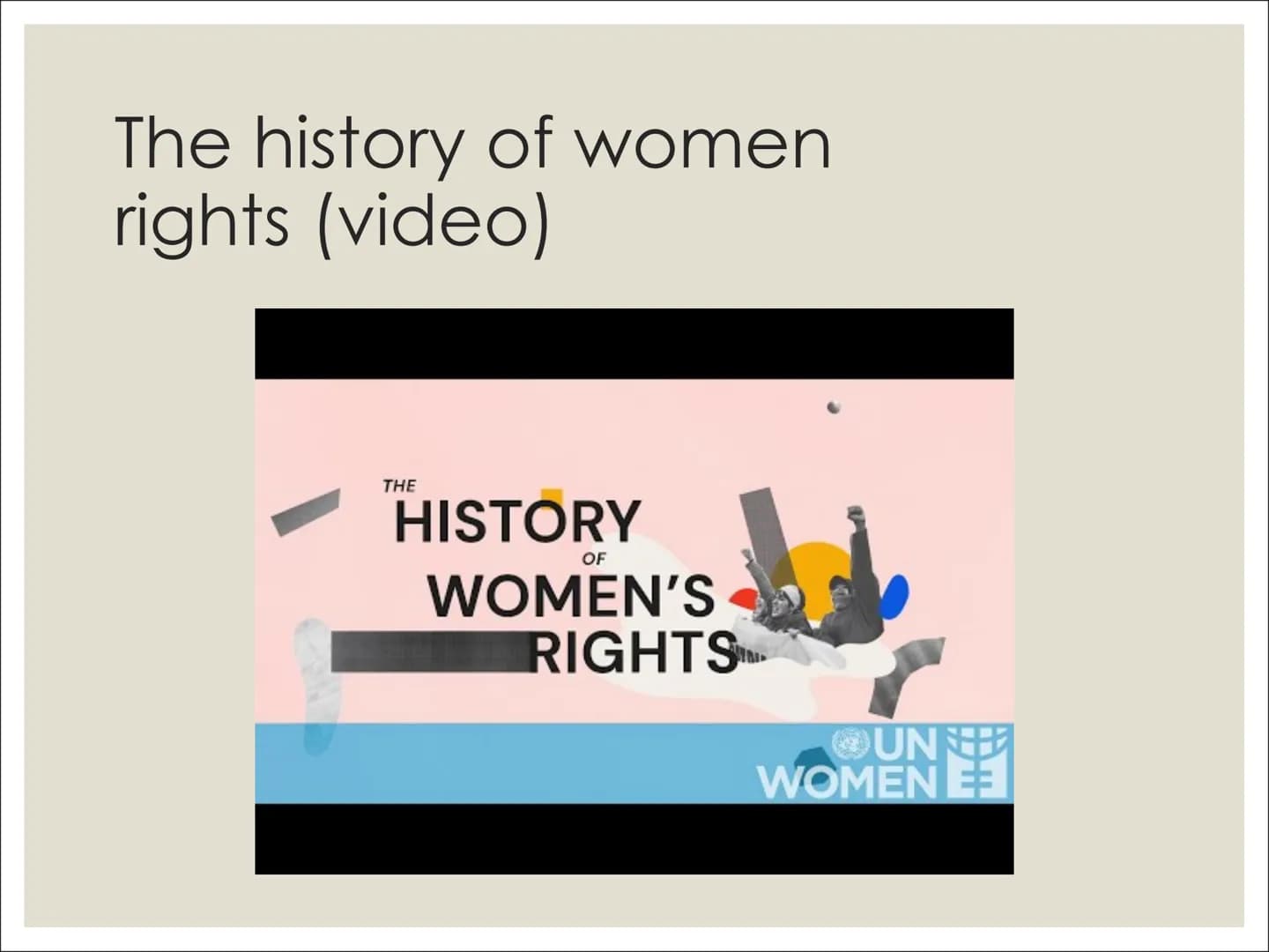 WOMEN AND
HUMAN RIGHTS # Content

Women/human rights in general (Denise)
The history of women rights (video)
Women rights in Germany (Johann