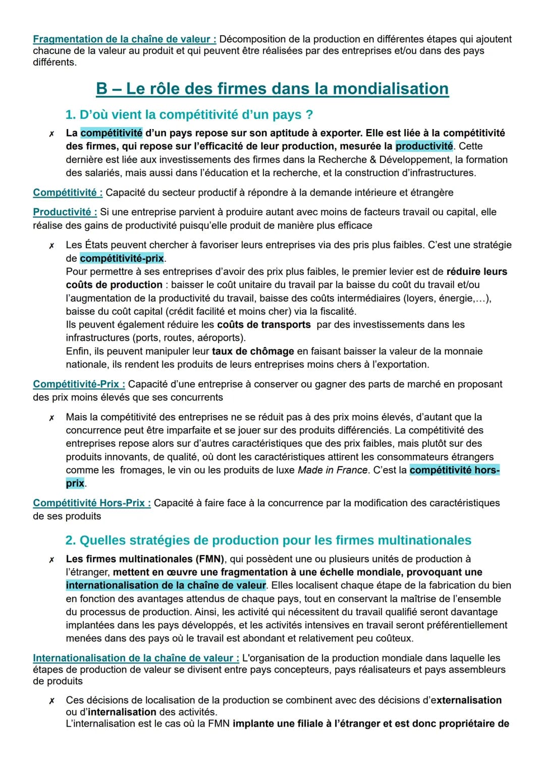# Sciences, Économies et Sociales

# Économie: Quels sont les fondements du
# commerce international et de
# l'internationalisation de la pr