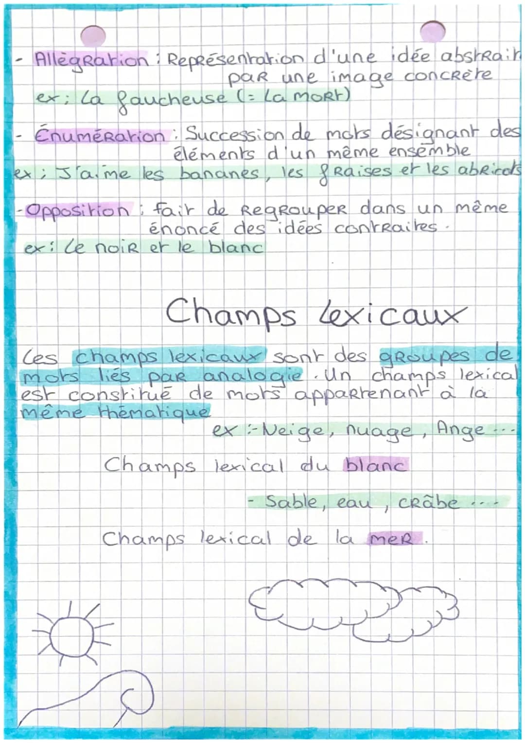 # FRANCAIS
-7/2(ハコ

figure de style=

- anaphore Répétition d'un mot ou d'un gep
de mot au même endroit.

- Comparaison: Raprochement de deu