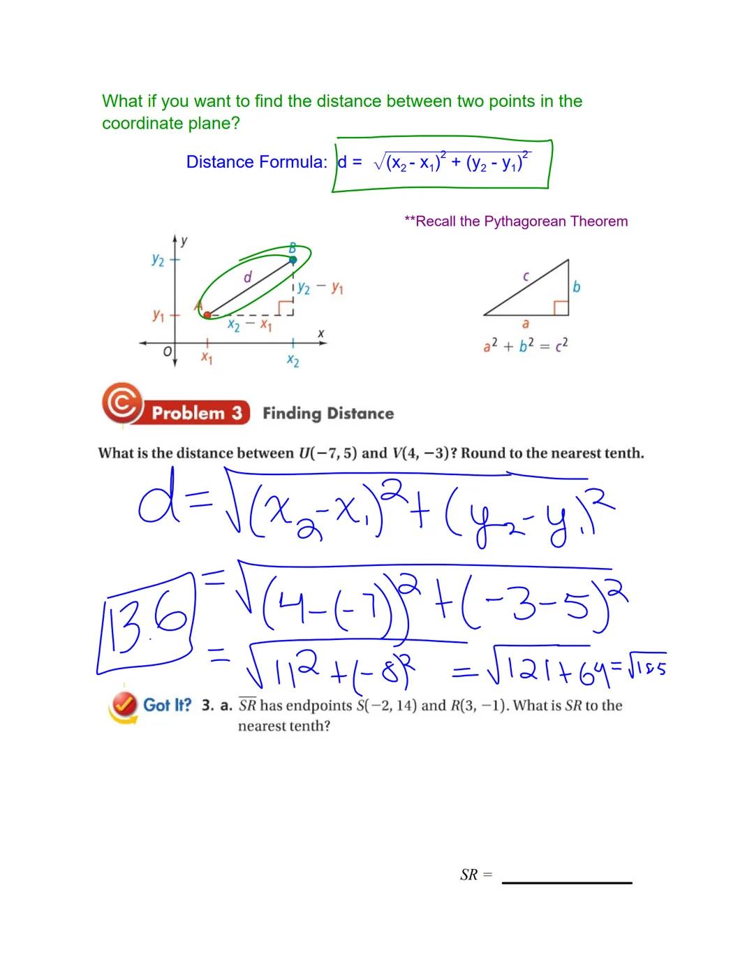 # 1.7 Coordinate Geometry -- Midpoint and Distance Formulas

Essential Questions:
What is needed to calculate a measurement?
What is the rel
