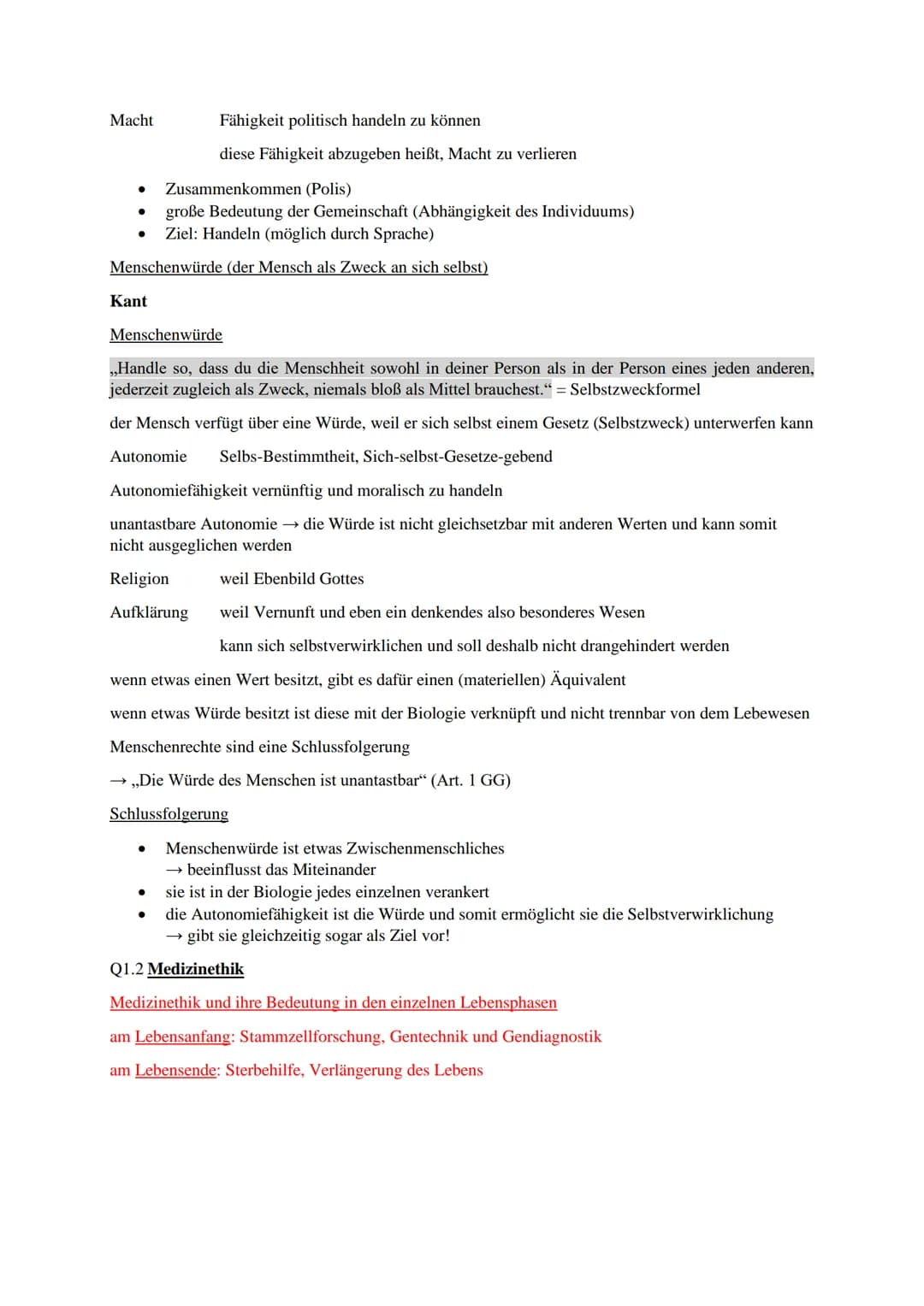 Ethik GK
Abitur Lernzettel

Q1.1 Anthropologische Grundpositionen

Menschenbilder

Vernunft- und Triebwesen: Freud und Kant

Vernunftwesen (