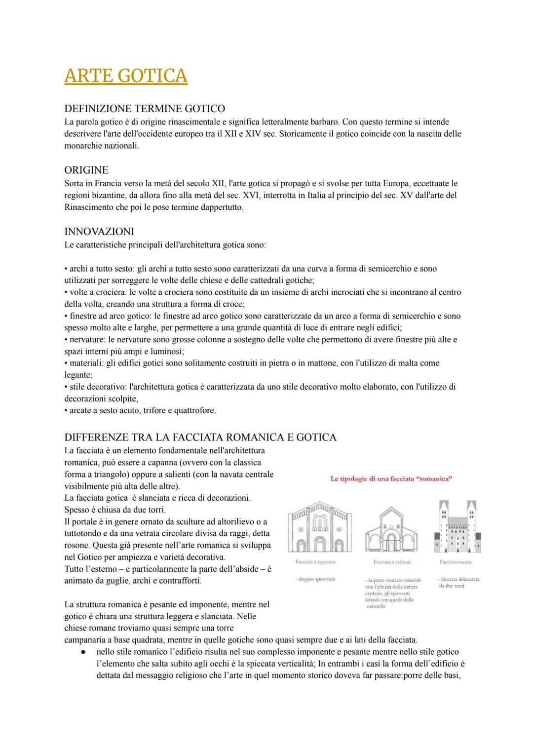 # ARTE GOTICA

DEFINIZIONE TERMINE GOTICO

La parola gotico è di origine rinascimentale e significa letteralmente barbaro. Con questo termin