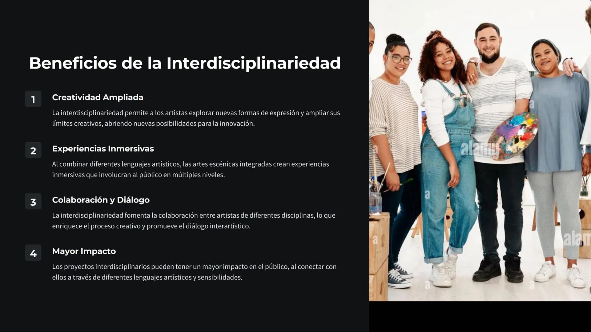 # Artes Escénicas

Integradas

Las artes escénicas integradas abarcan la fusión de diferentes
disciplinas artísticas para crear experiencias