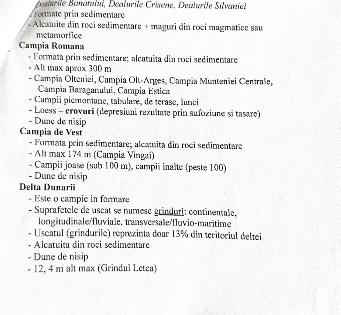 RELIEFUL ROMANIEI
1. TREPTE SI TIPURI DE RELIEF
- Proportionalitatea treptelor de relief: muntii, dealurile + podisurile,
campiile (1/3)
Tip