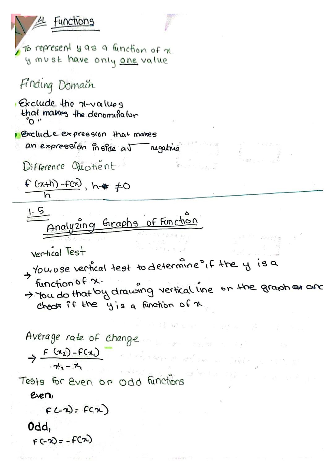Pre-Calc
Chapter 1
Functions
[All you need to know]

1.1
Rectangular Coordinates
* Distance Formula
•$\sqrt{(x_2-x_1)^2+(y_2-y_1)^2}$
- You 