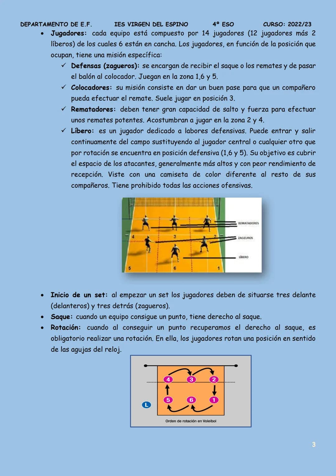 DEPARTAMENTO DE E.F.
IES VIRGEN DEL ESPINO
4º ESO
CURSO: 2022/23
# TEMA 2: EL VOLEIBOL
"Rematando el trimestre II"

13

# 1. ¿DEPORTE?

Part
