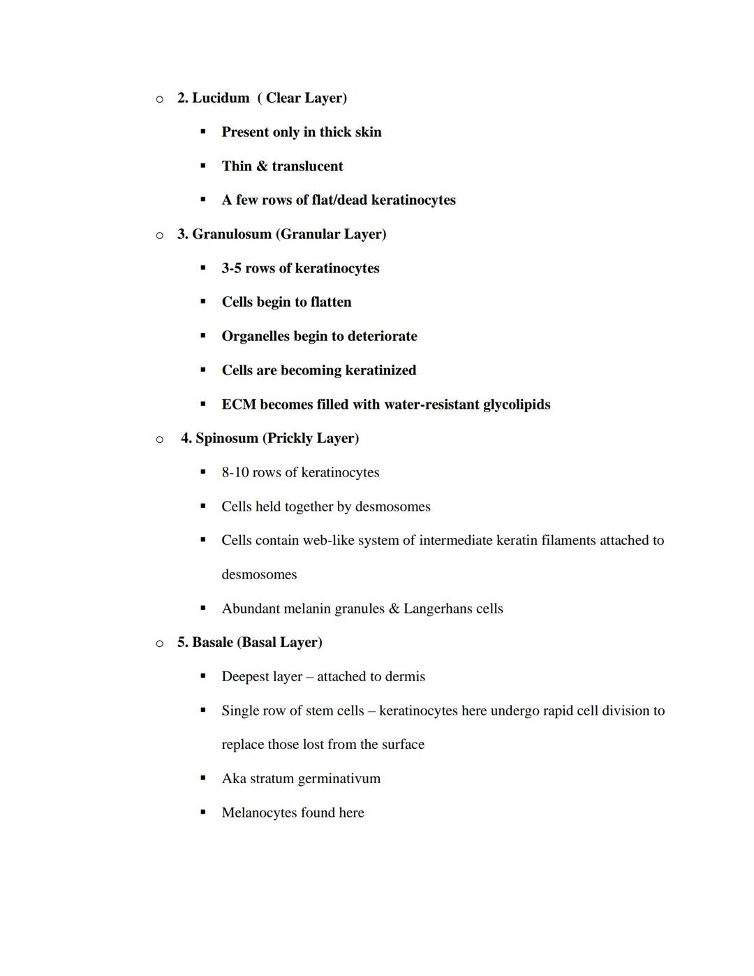 EXS 207 Topic 4: Integumentary System Study Objectives

Use our lecture slides as your primary resource for addressing each objective. It is