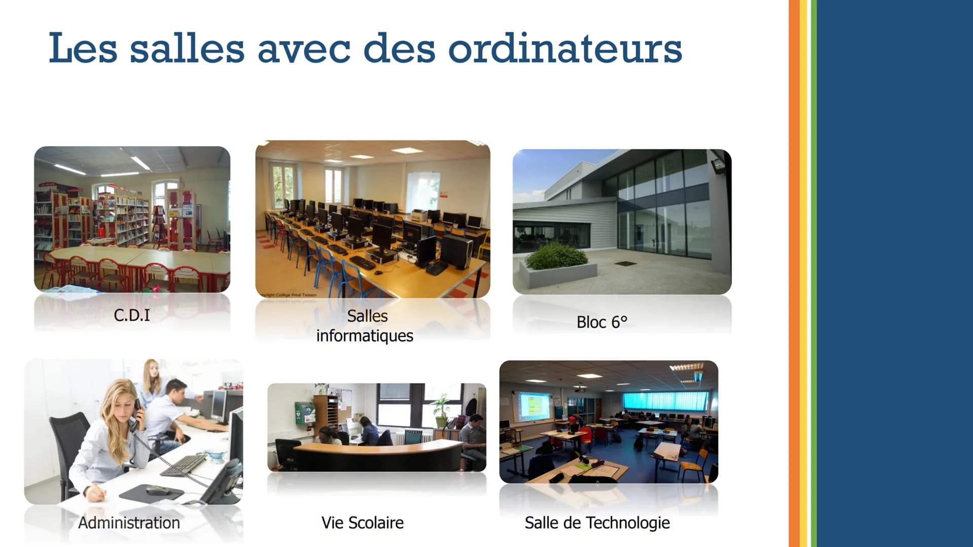 # Le réseau
# informatique du
# collège Dans le réseau informatique du
collège, il y a:

UN SERVEUR

UNE BORNE WIFI

DES ORDINATEURS

DES IM