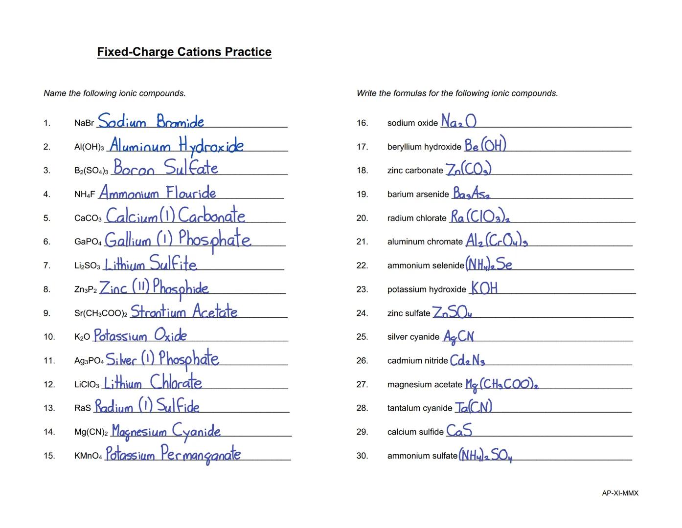 Covalent (or Molecular) Compounds Practice
(i.e., nonmetal-nonmetal combinations)

Write the correct name for each of the following compound