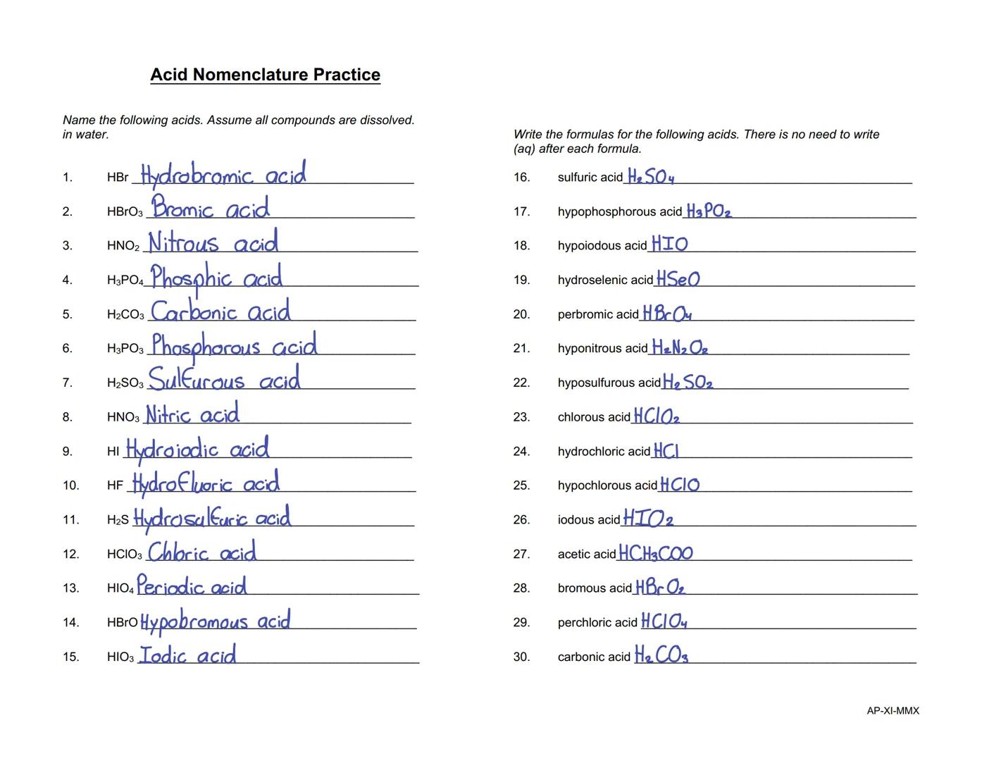 Covalent (or Molecular) Compounds Practice
(i.e., nonmetal-nonmetal combinations)

Write the correct name for each of the following compound