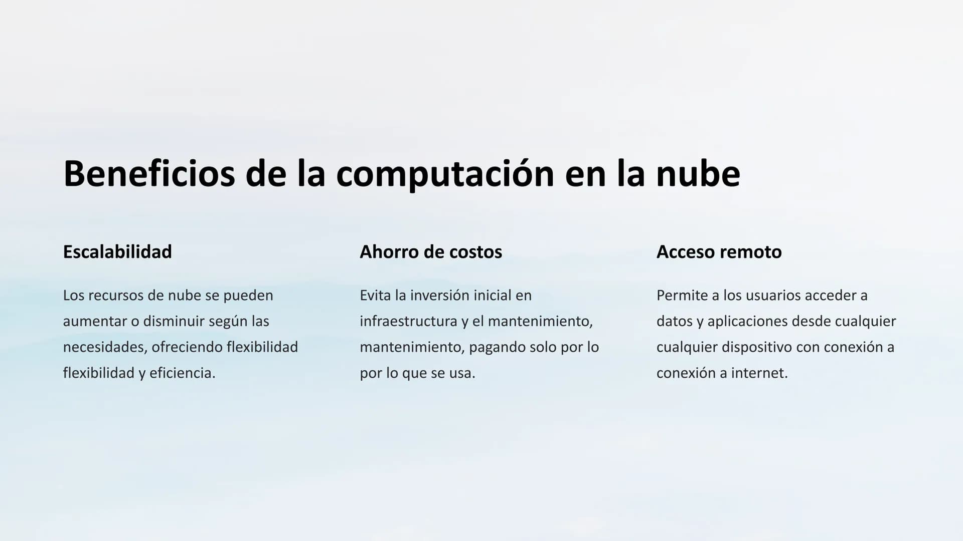 # Computación en la
Nube y Servicios en
Línea

La computación en la nube ha transformado la forma en que las
empresas y los individuos acced