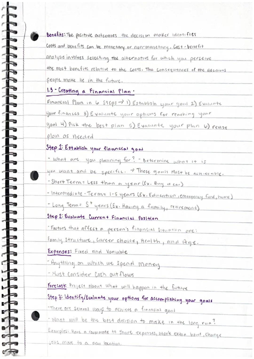 Personal Finance: 1.1

What is Personal Finance?

-The Management of money and financial decisions for a person
or family including budgetin