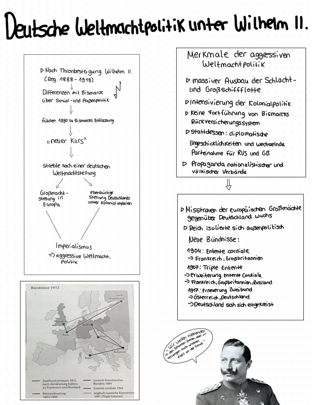 # Vorgeschichte
kein deutscher
National staat
cdeutscher Bund)

→ 1815 Wiener kongress

→1848/49 gescheiterte Revolution

Einigungskriege
(1