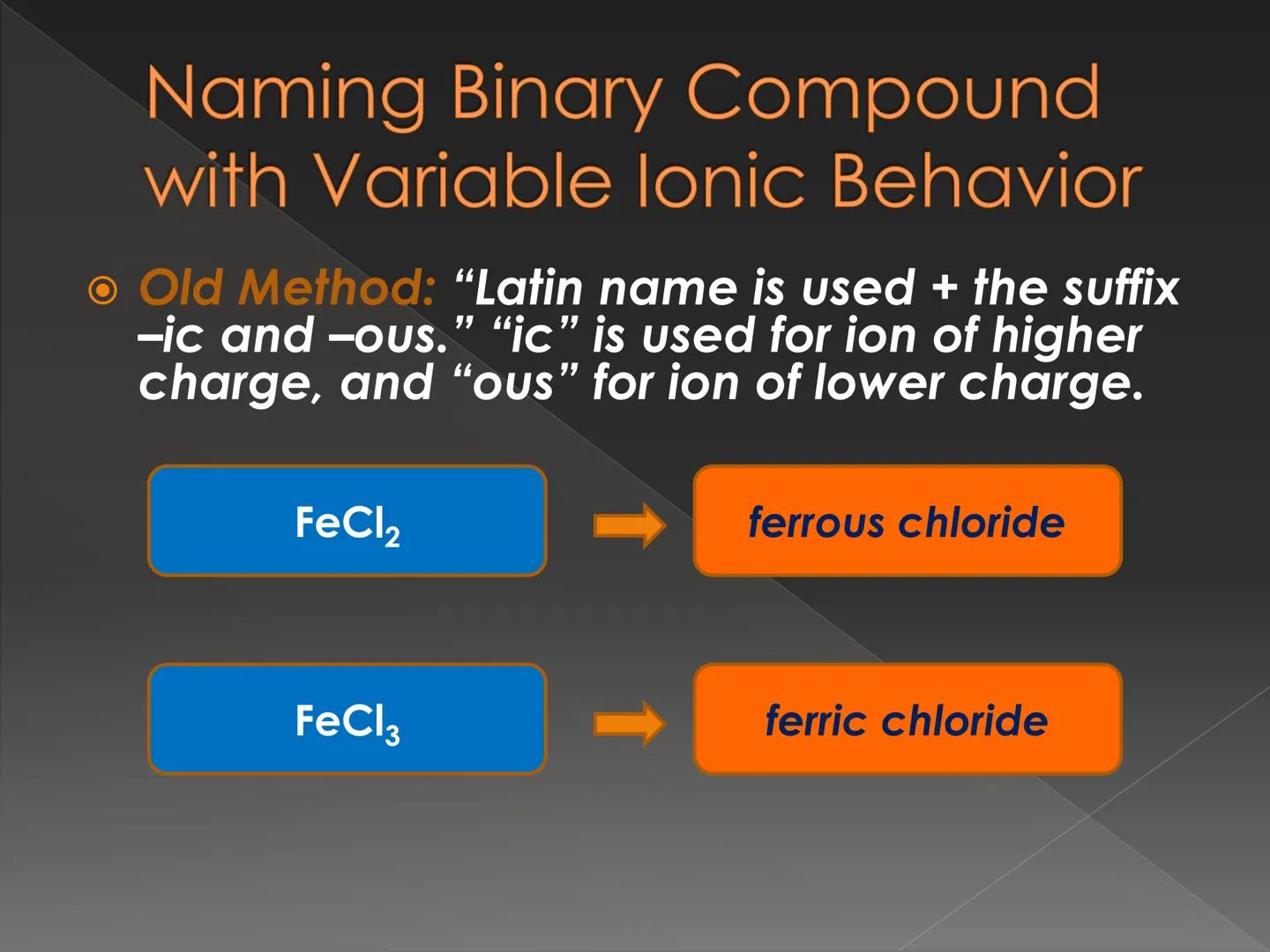 # Recognizing and Naming
## Binary Ionic Compound How do we know that
the compound is an
ionic compound? Recognizing Binary lonic
Compounds
