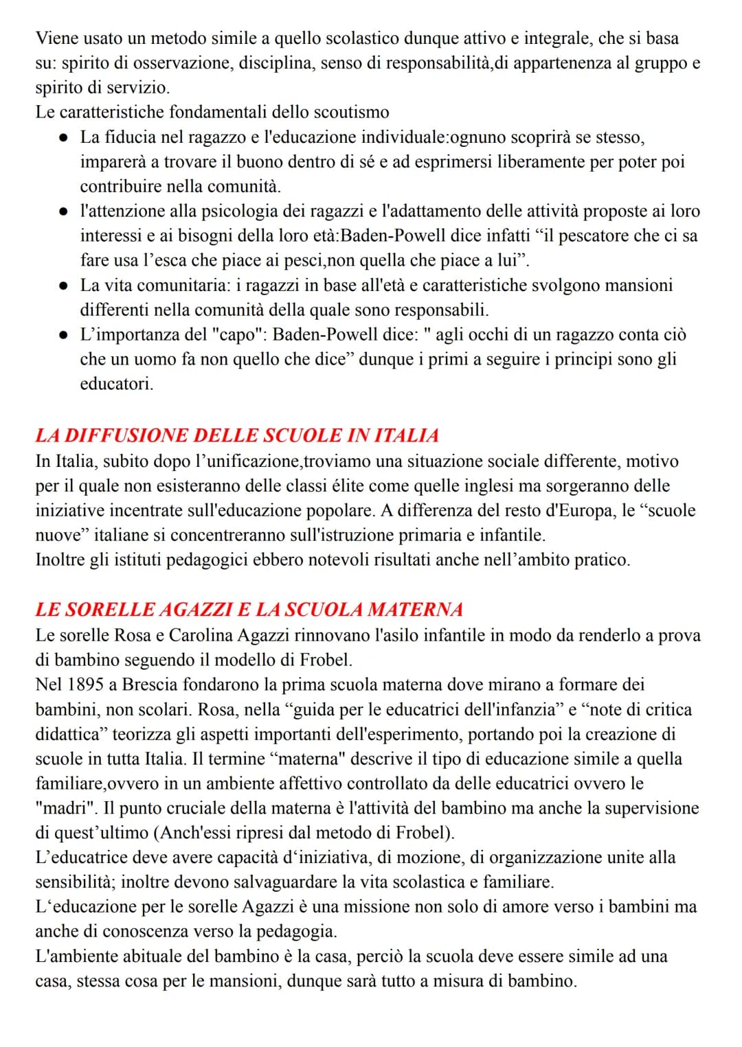 # L'ESPERIENZA DELLE SCUOLE NUOVE

Dopo l'industrializzazione, alla fine dell'800, si affermò la società borghese e capitalista
ed allo stes