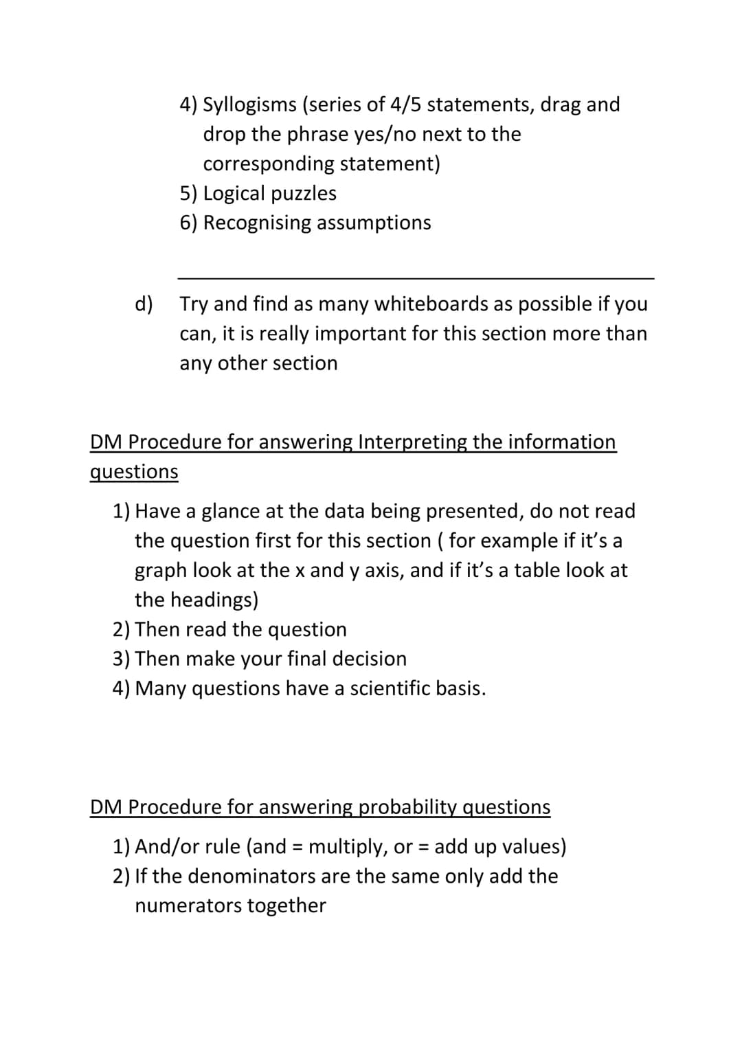 Subject: UCAT (medical aptitude test)

Comprehensive revision guide

1) VR format and key points:
a) 11 stems (sets of 4 questions)
b) 2 min