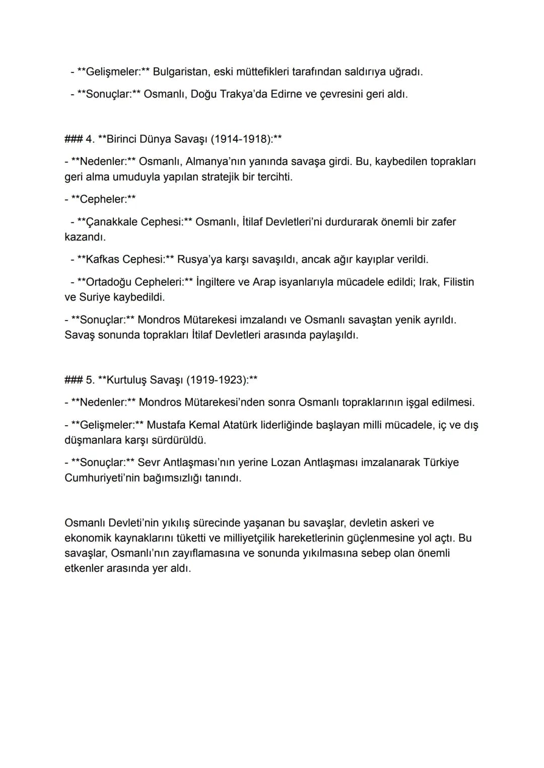 Osmanlı Devleti'nin Yıkılış Döneminde Girdiği Savaşlar hakkında geniş özet

Osmanlı Devleti'nin yıkılış dönemi, 19. Yüzyılın sonları ve 20. 