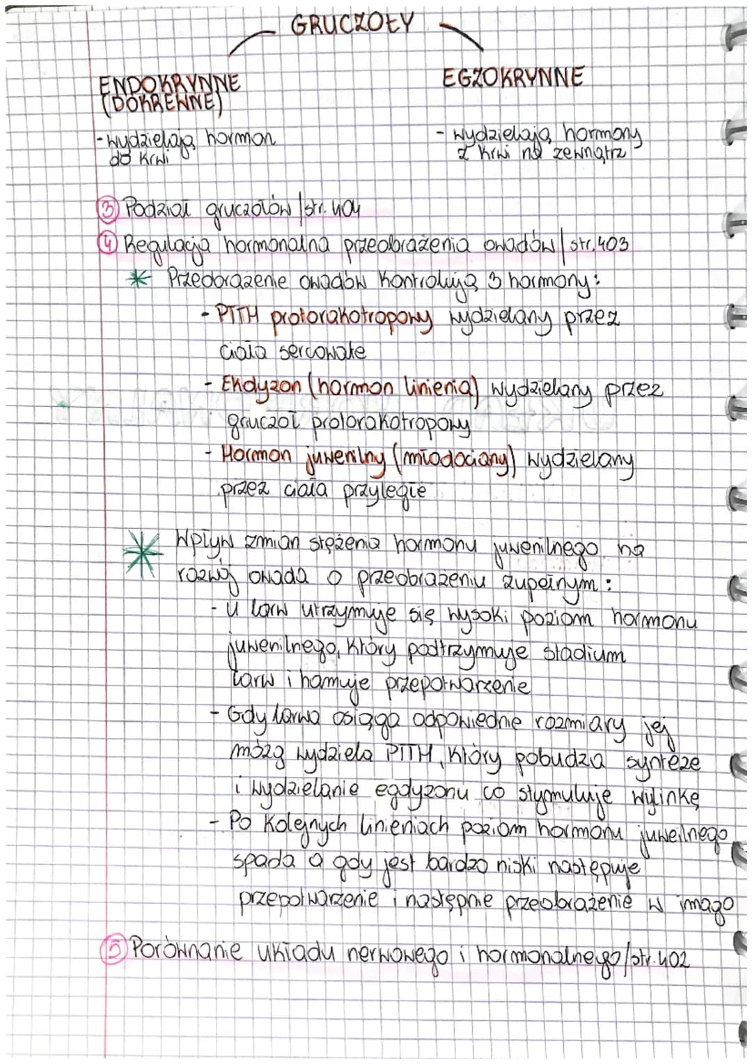 # UKŁAD HORMONALNY

Temat: UKŁAD HORMONALNY U ZWIERZĄT.

① Główne funkcje /str. 404

② Hormony to substancje chemiczne, które modyfikują na 