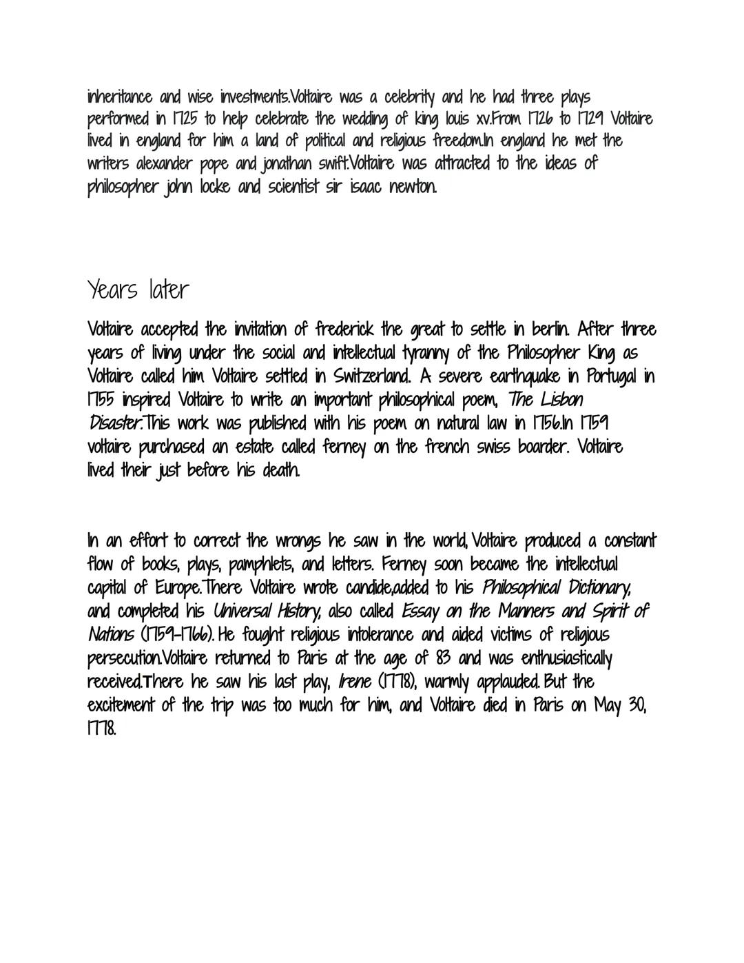 # Today I will be talking about Voltaire and his
life

background

Voltaire was writer and a philosopher. He was born on november 21 1694 in