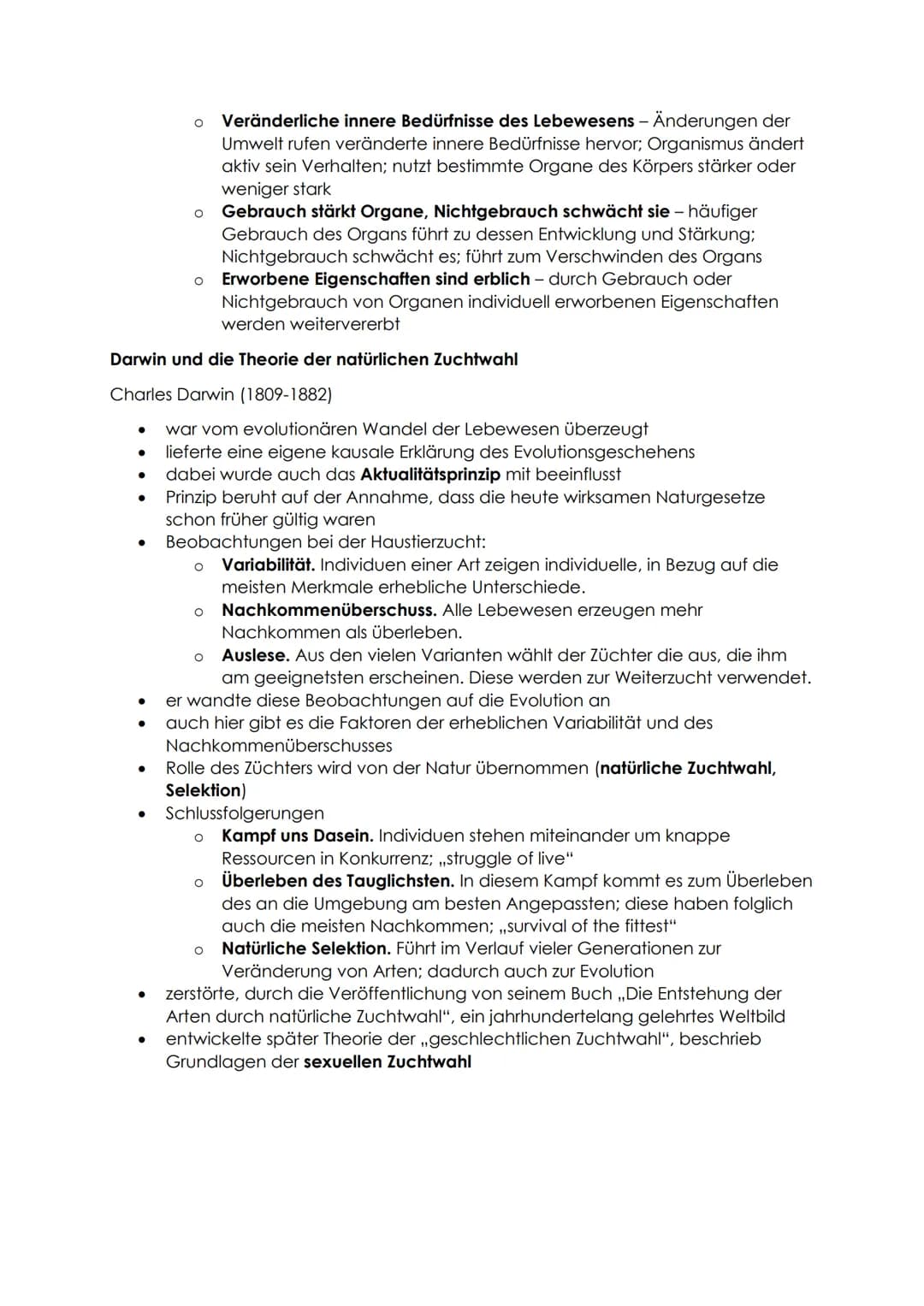 # Biologie Zusammenfassung - Evolution

Definition: Der gemeinsame Ursprung aller Lebewesen, ihre Verwandtschaft und
Veränderlichkeit sind G