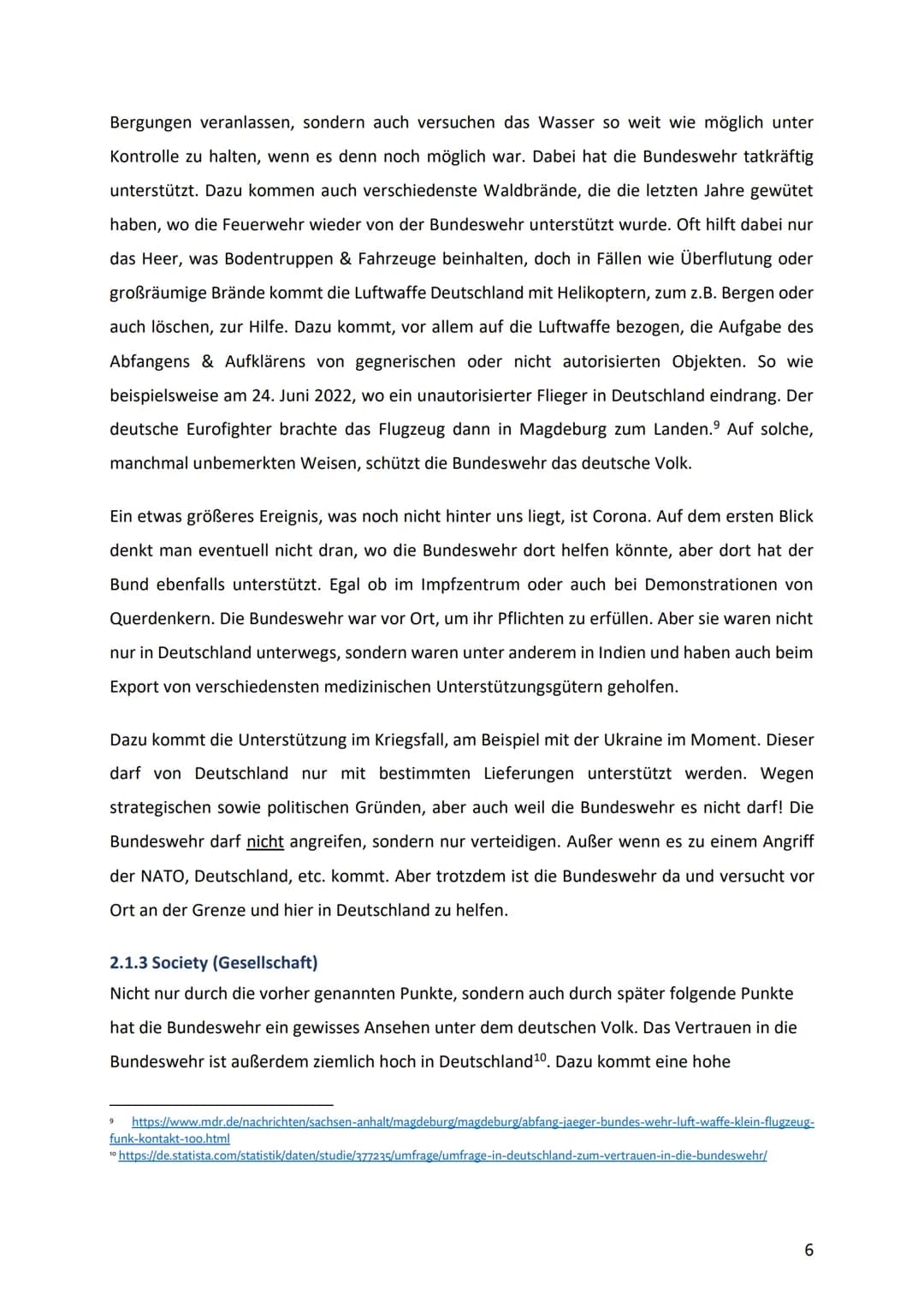 # Wirtschaftspraktikumsbericht

von der

BUNDESWEHR

Leitfrage:
Sollte heutzutage noch vom Staat in die Bundeswehr
investiert werden?

Von S