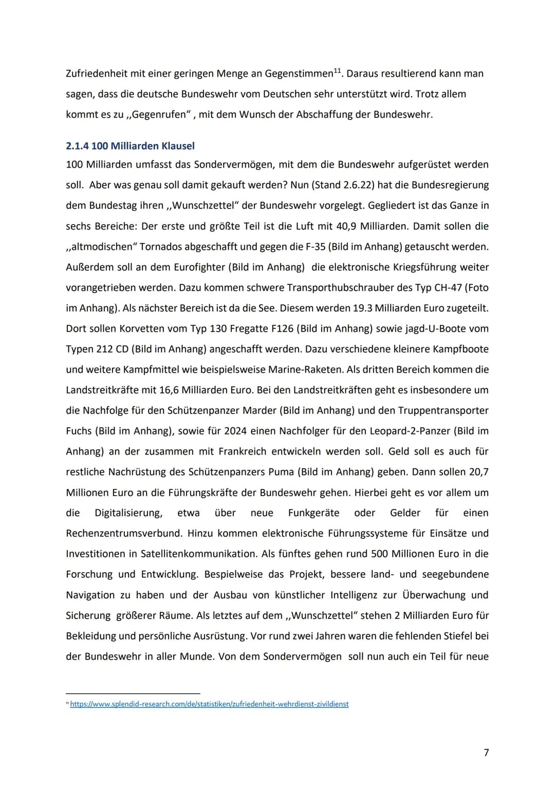 # Wirtschaftspraktikumsbericht

von der

BUNDESWEHR

Leitfrage:
Sollte heutzutage noch vom Staat in die Bundeswehr
investiert werden?

Von S