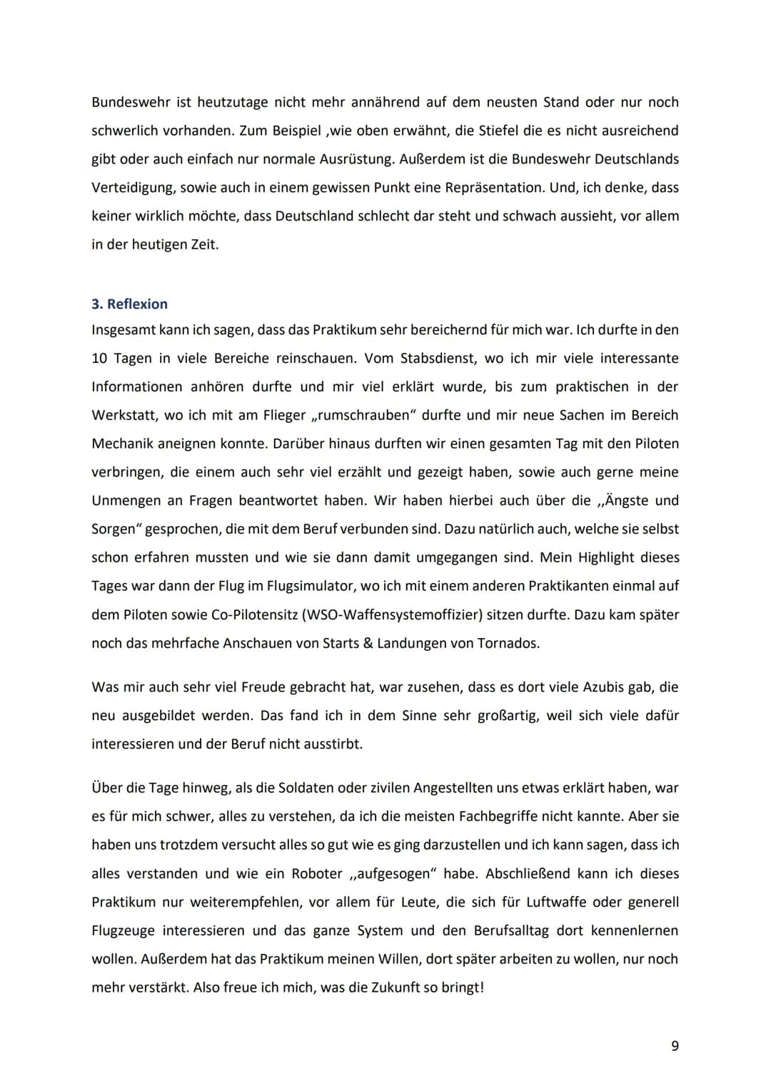 # Wirtschaftspraktikumsbericht

von der

BUNDESWEHR

Leitfrage:
Sollte heutzutage noch vom Staat in die Bundeswehr
investiert werden?

Von S
