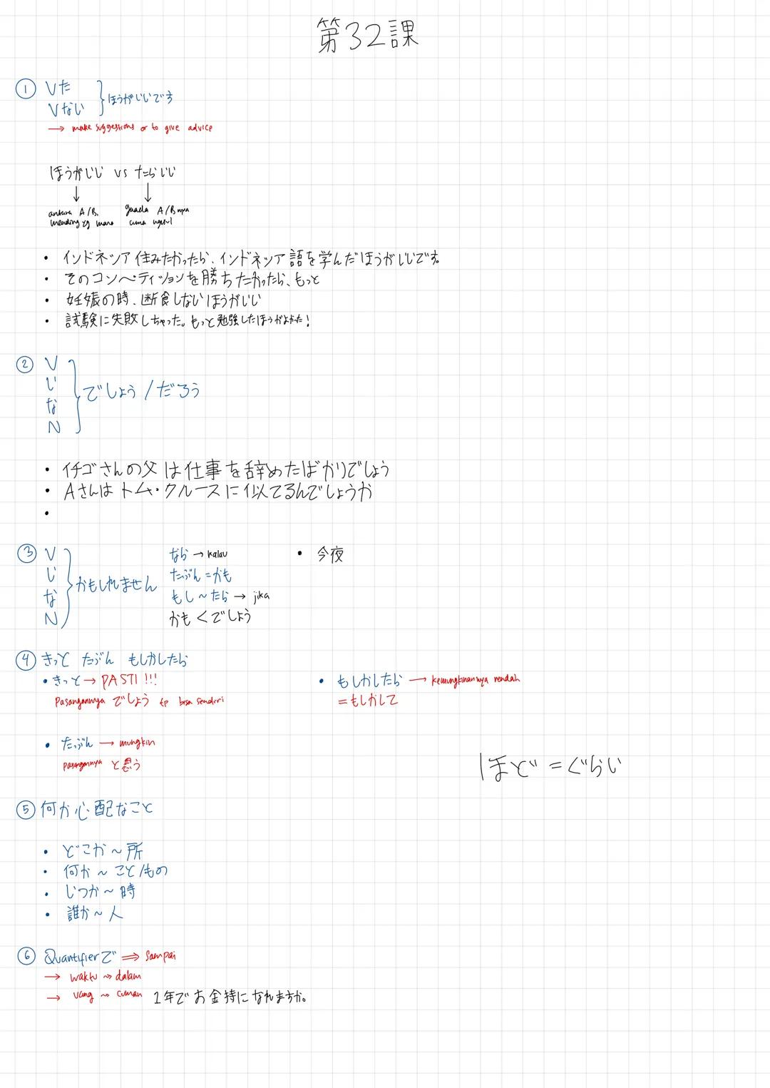 2019年5月19日(火)

① Vております

→YS UDAH begitu keadaannya oleh ある人

・カレーダーは壁に掛けてあります。

* dipake sama transitive

本はもう本棚に戻してあります。

② Vておきます。

Penye
