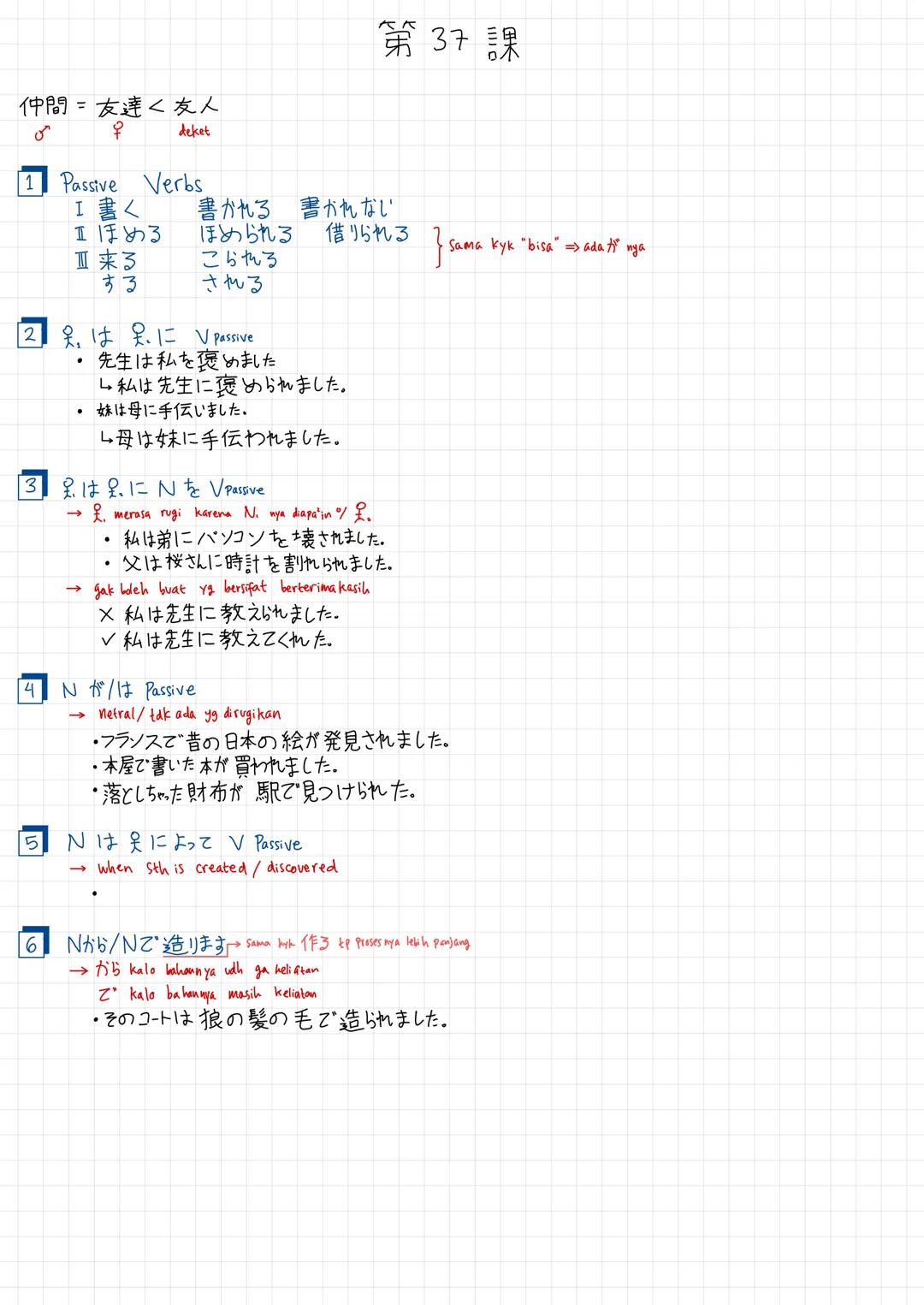 2019年5月19日(火)

① Vております

→YS UDAH begitu keadaannya oleh ある人

・カレーダーは壁に掛けてあります。

* dipake sama transitive

本はもう本棚に戻してあります。

② Vておきます。

Penye