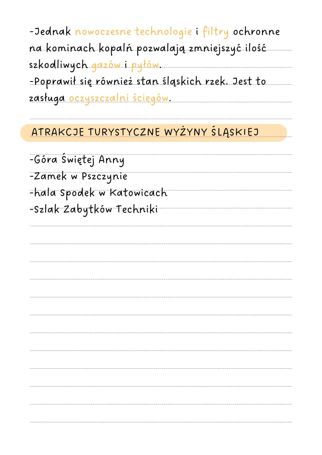 <h2>Krajobraz miejsko-przemysłowy Wyżyny Śląskiej</h2>
<p>Wyżyna Śląska - kraina górniczych miast</p>
<p>Około 250 lat temu Wyżyna Śląska by