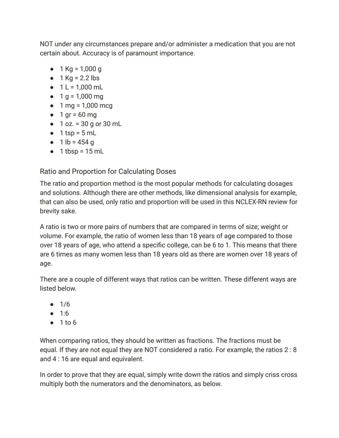 
<p>The unit of measurement is a vital aspect of understanding dosage calculations by nurses. Understanding the equivalencies between differ