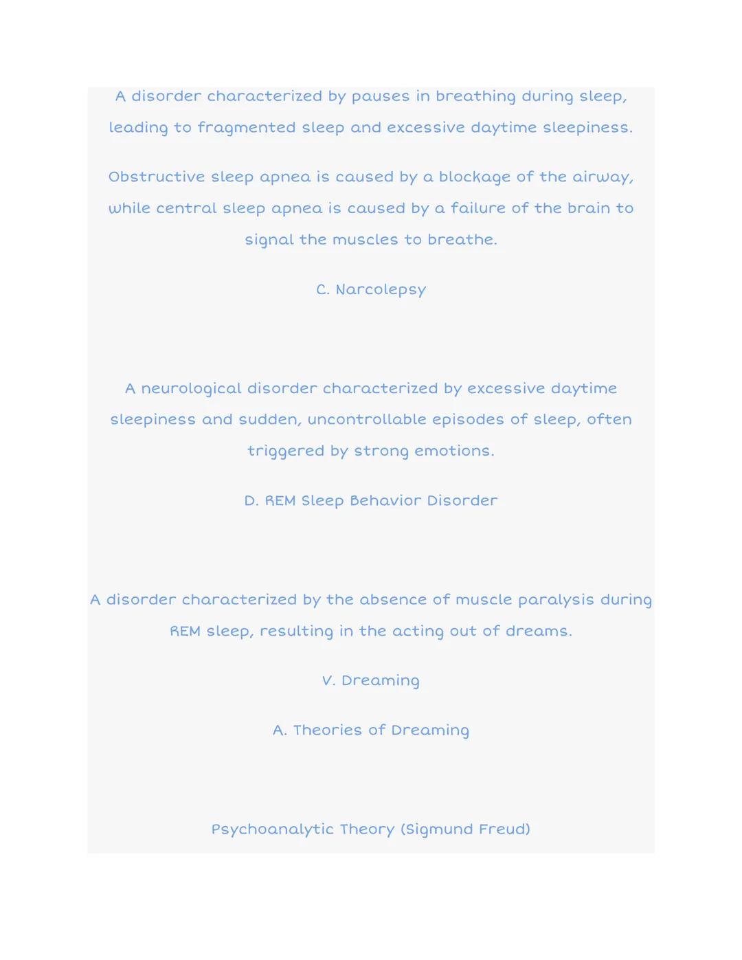 2.9 Sleep and Dreaming

Awake
REM
Stage 1
Stage 2
Non-
REM Stage 3
Stage 4

1
2
3
4
5
6
7
Time (hrs)

I. Introduction

Sleep is a naturally 