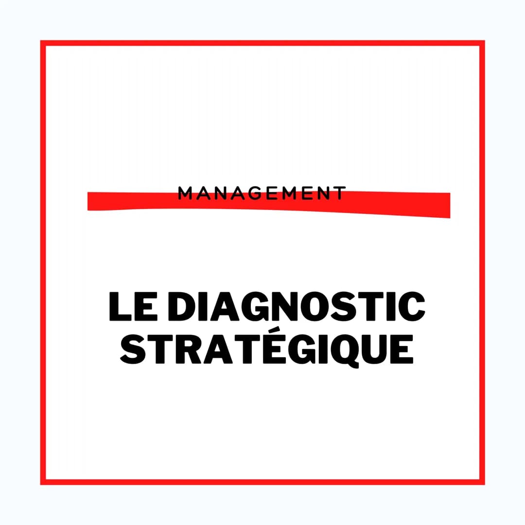 MANAGEMENT

LE DIAGNOSTIC
STRATÉGIQUE # QU'EST CE QUE LE
# DIAGNOSTIC STRATÉGIQUE

MANA

Le diagnostic stratégique est une démarche qui
perm